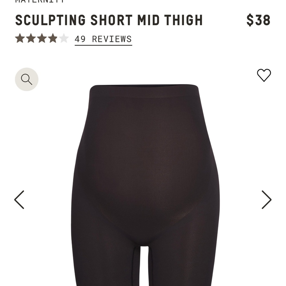 Maternity Sculpting Short Mid Thigh - Black